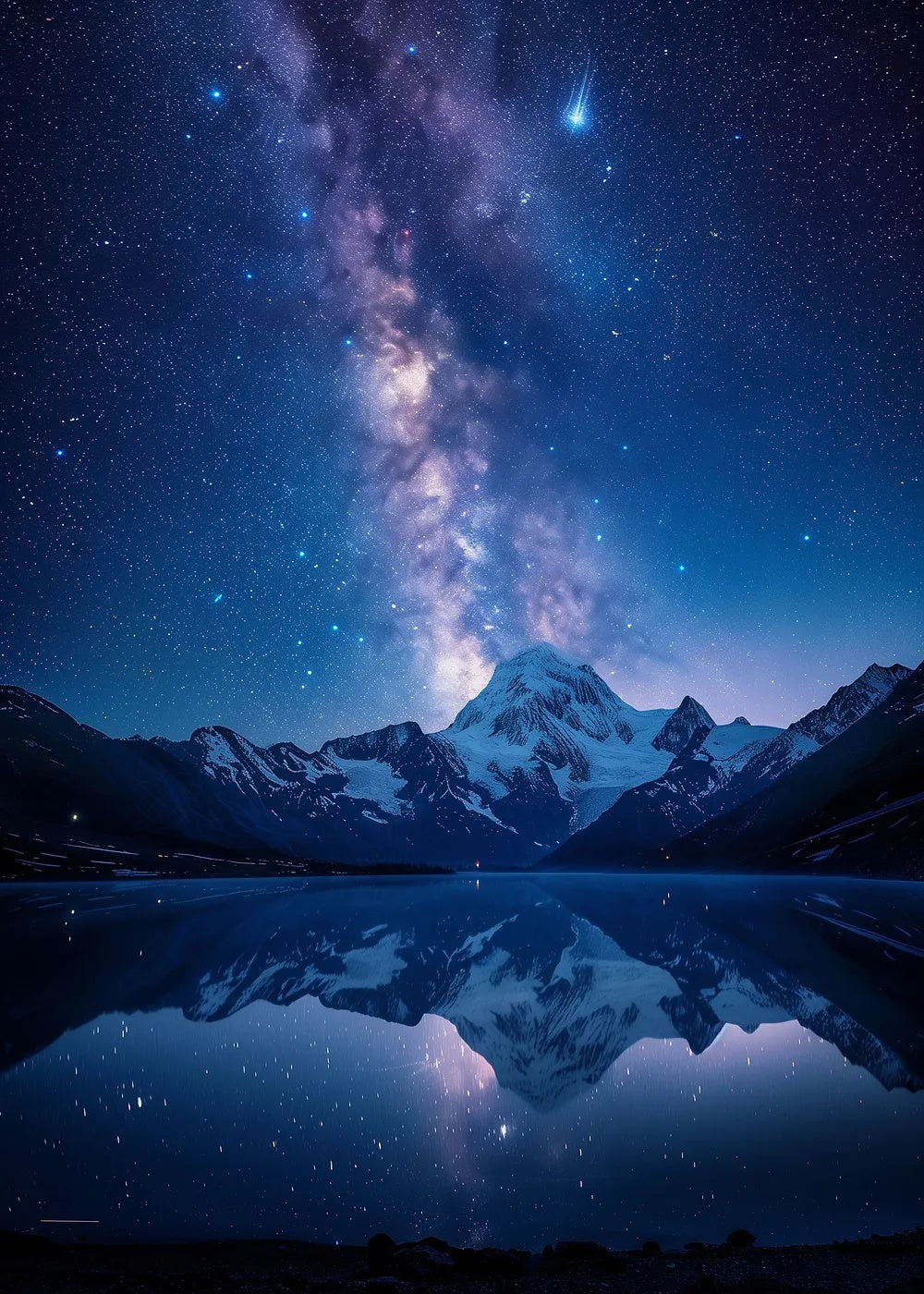 Galaxies Reflection metal poster artwork