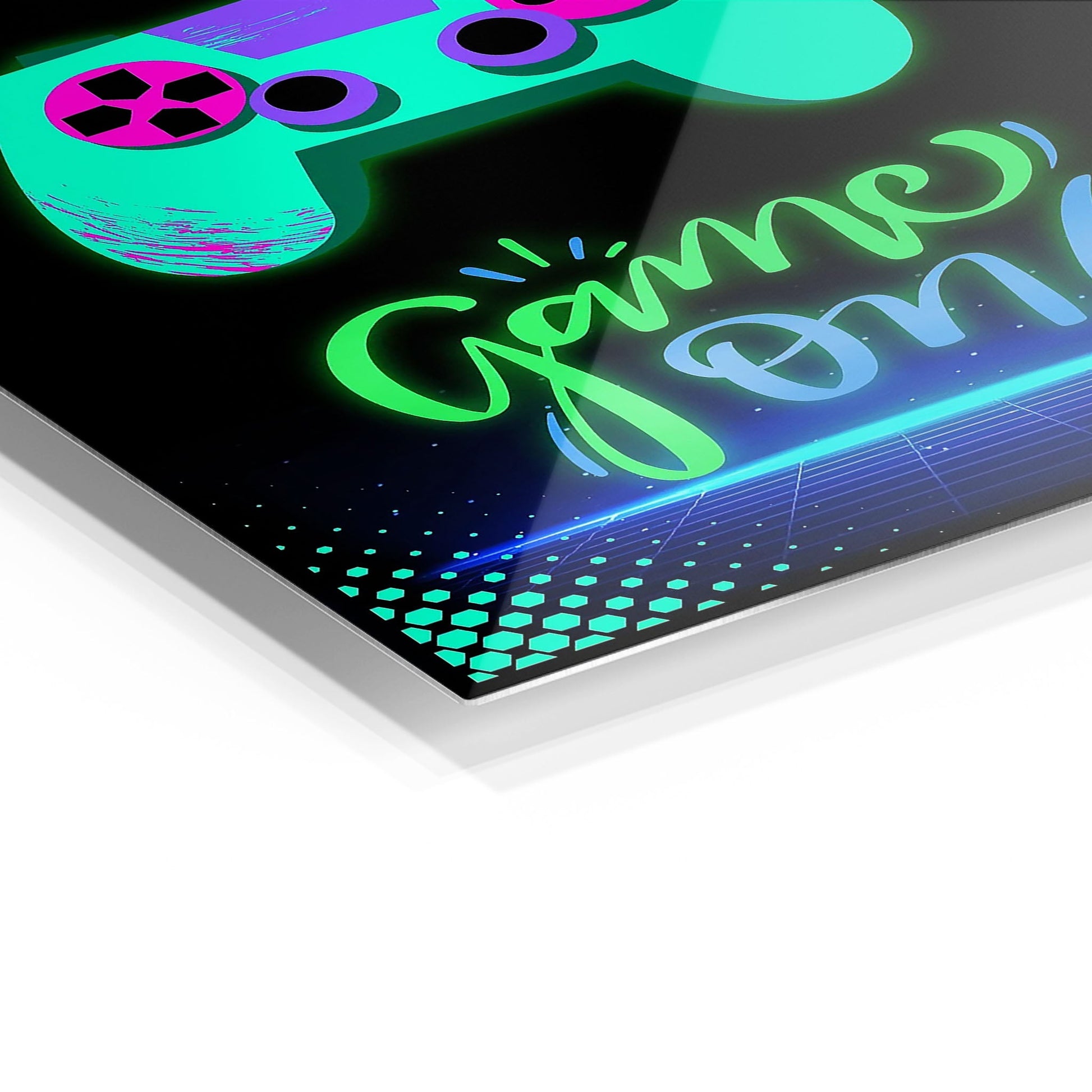 Game On Neon Gamer Art