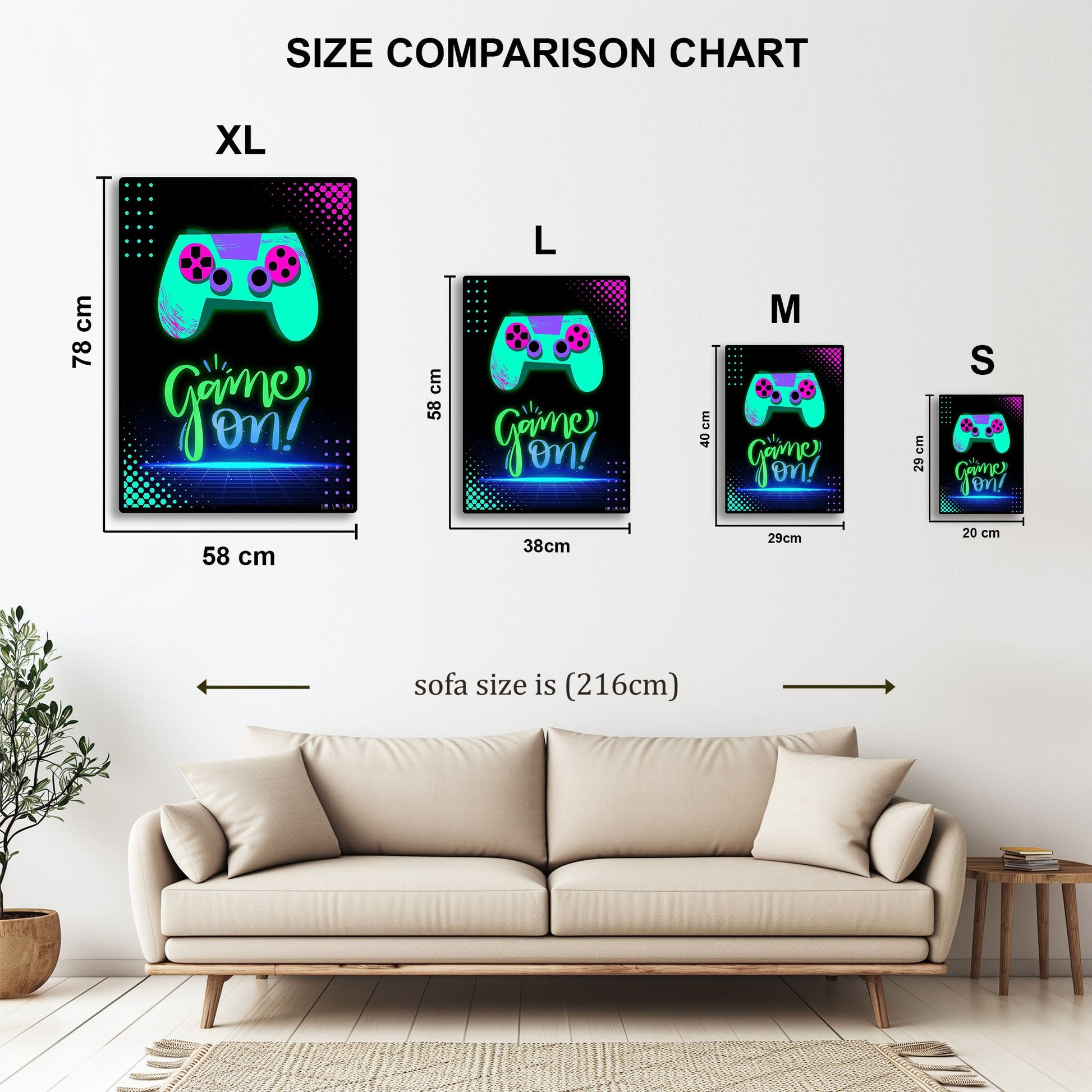Game On Neon Gamer Art