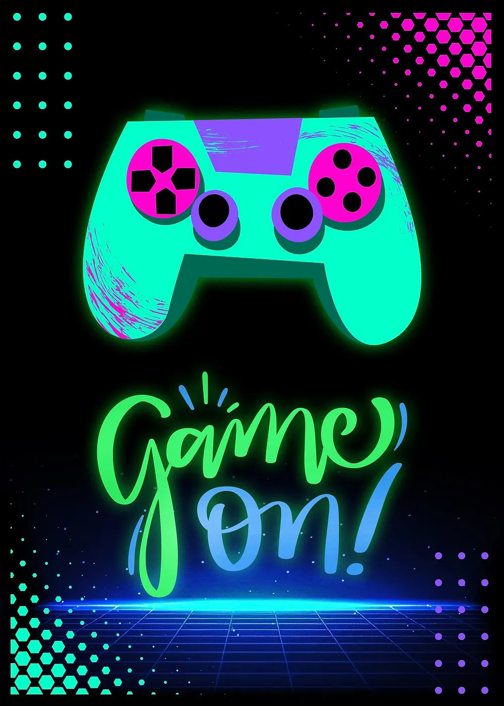 Game On metal poster artwork