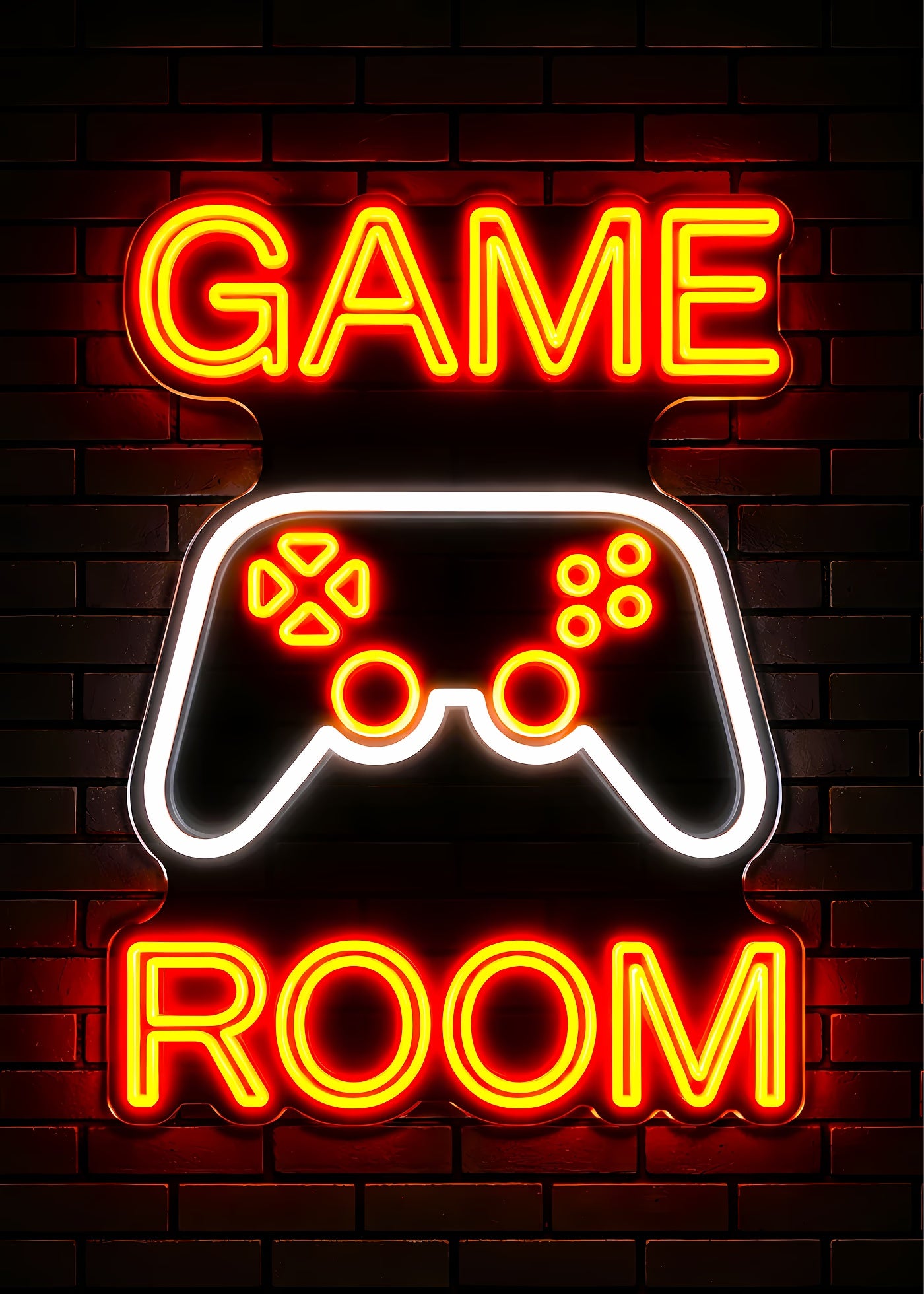Game Room Neon Sign metal poster artwork