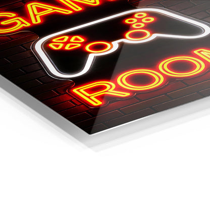 Game Room Neon Sign metal poster