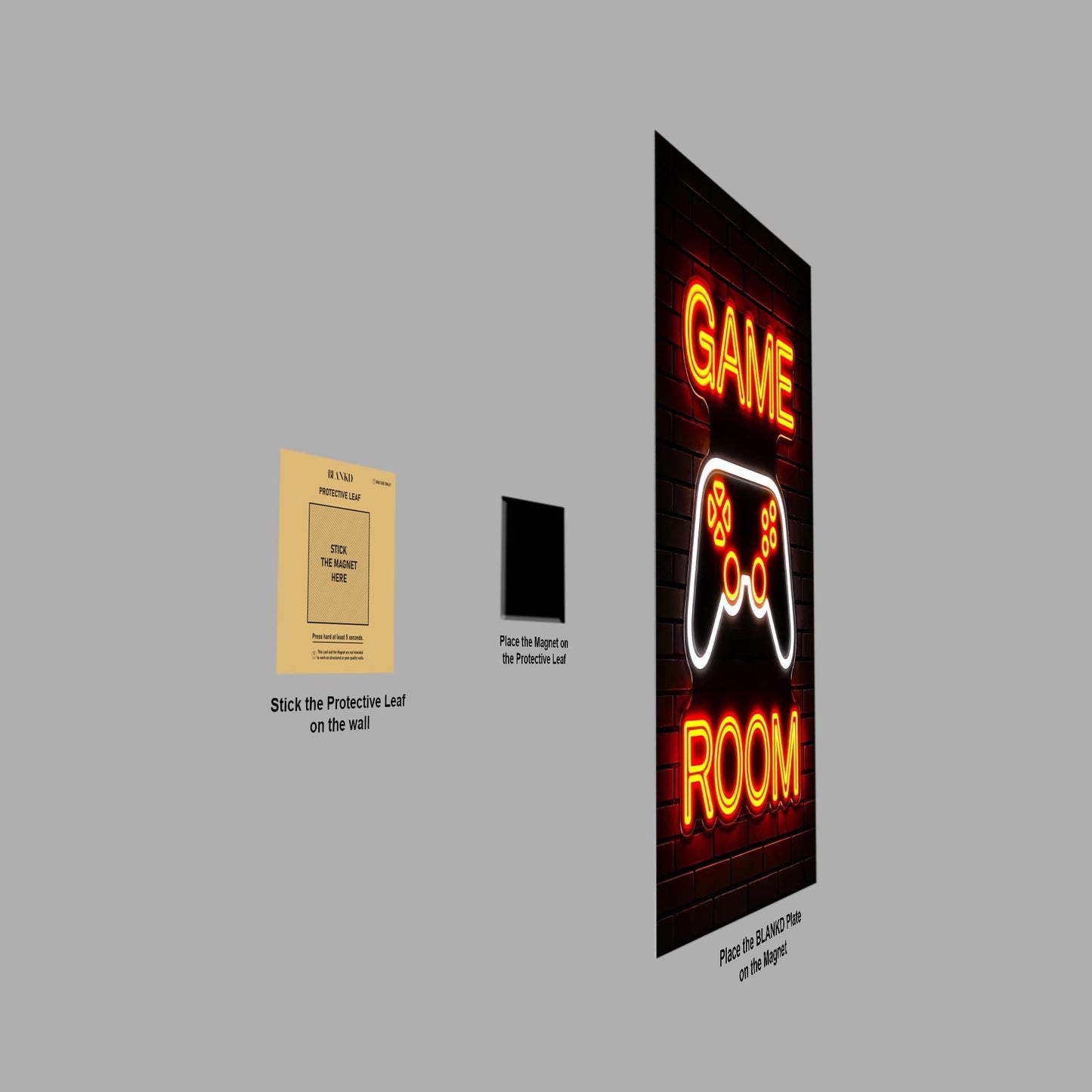 Game Room Neon Sign metal poster