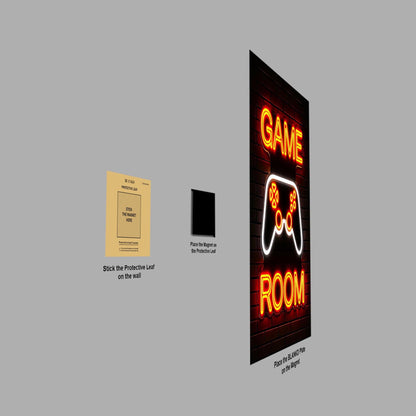Game Room Neon Sign metal poster