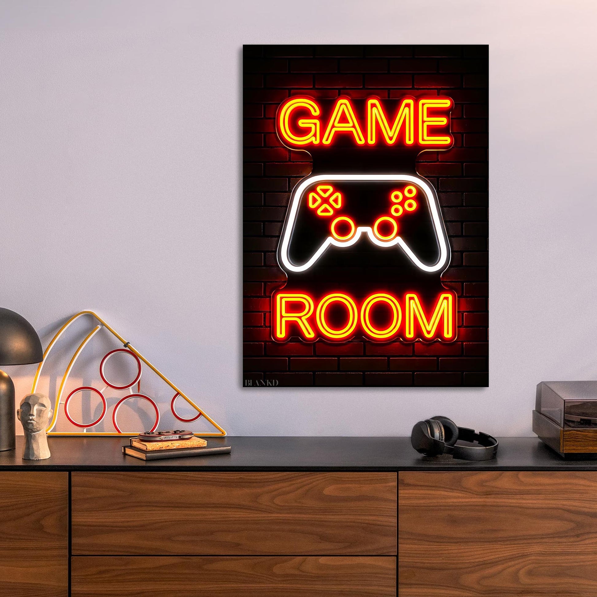 Game Room Neon Sign metal poster