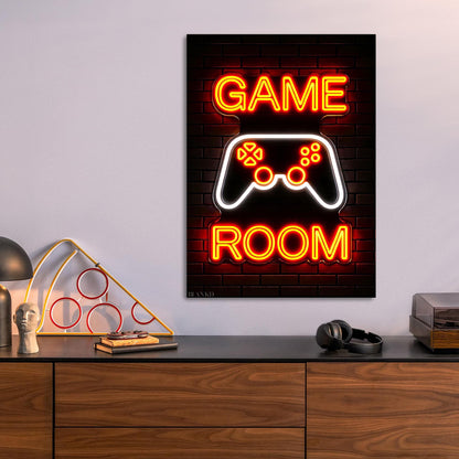 Game Room Neon Sign metal poster