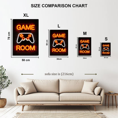 Game Room Neon Sign metal poster