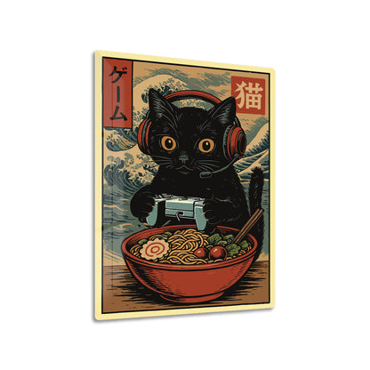 Gamer Cat With Ramen
