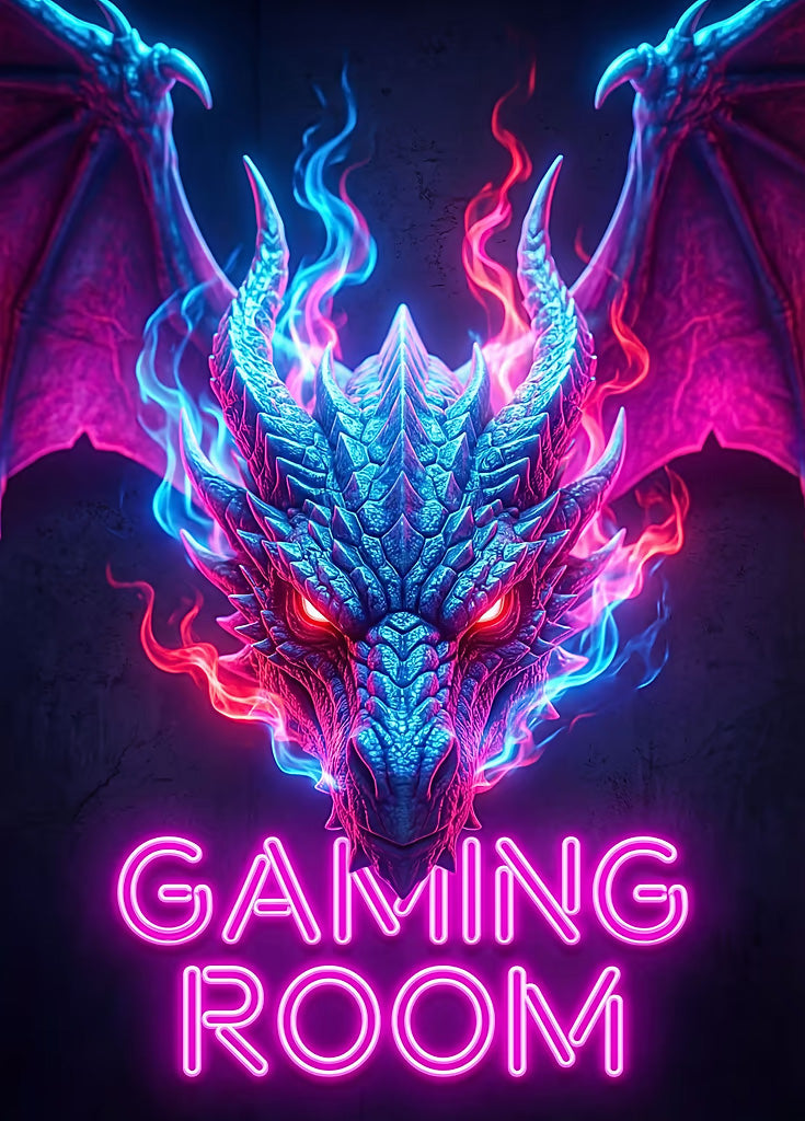 Gaming Room Dragon metal poster artwork