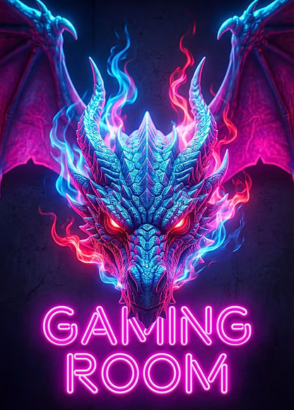 Gaming Room Dragon metal poster artwork