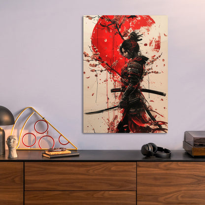 Geisha Samurai metal poster size comparison