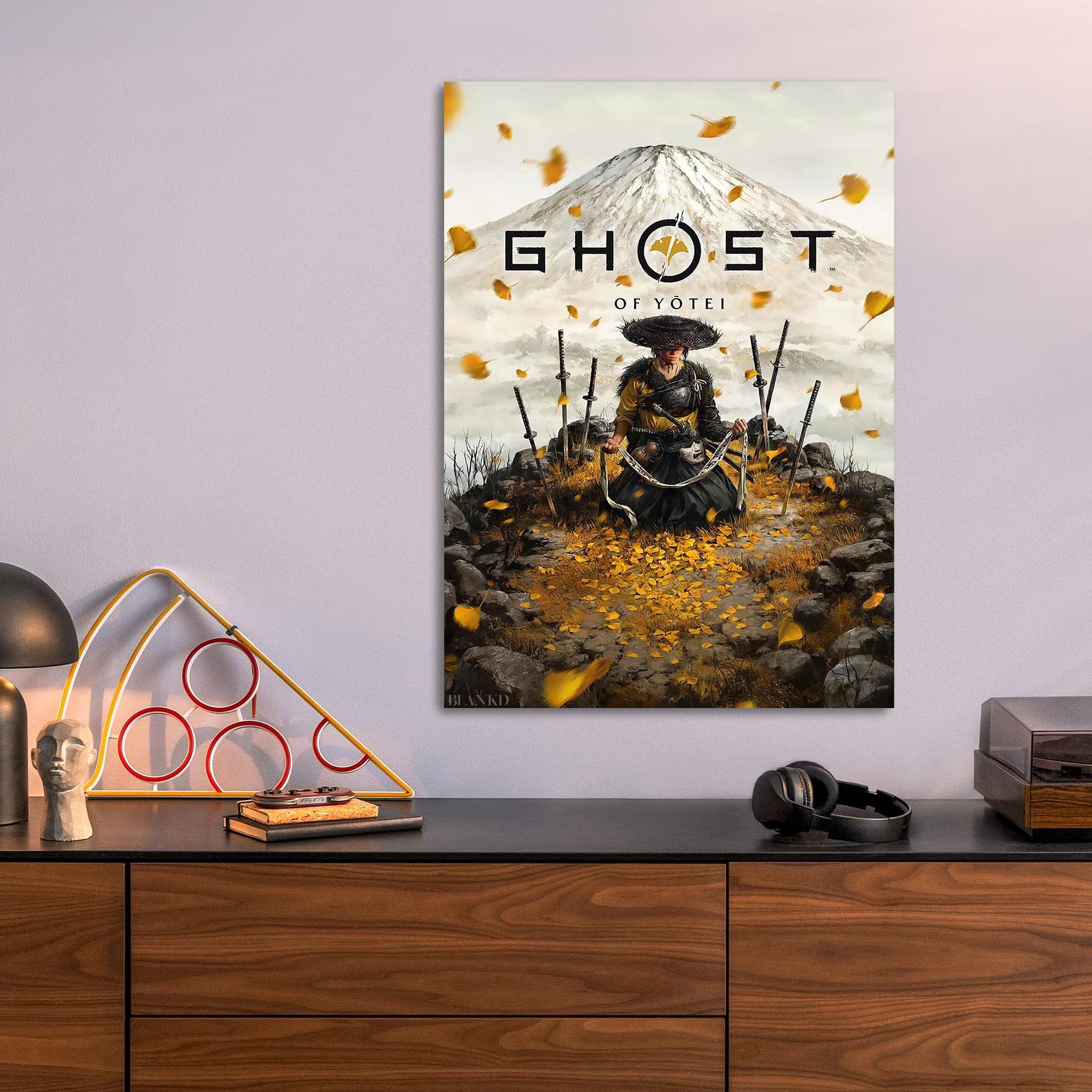 Ghost of Yotei metal poster