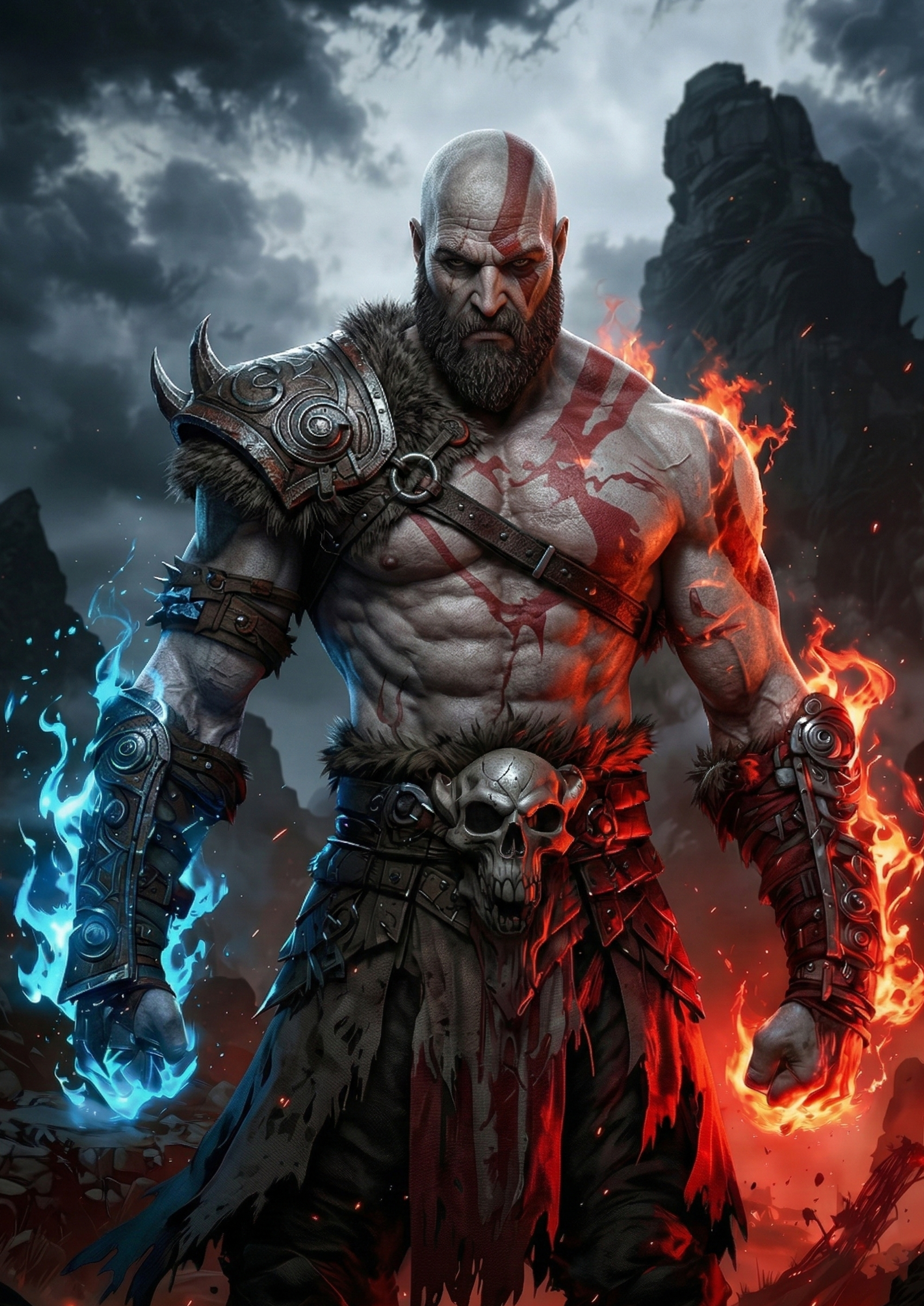 God of War metal poster artwork