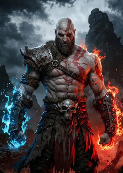 God of War metal poster artwork