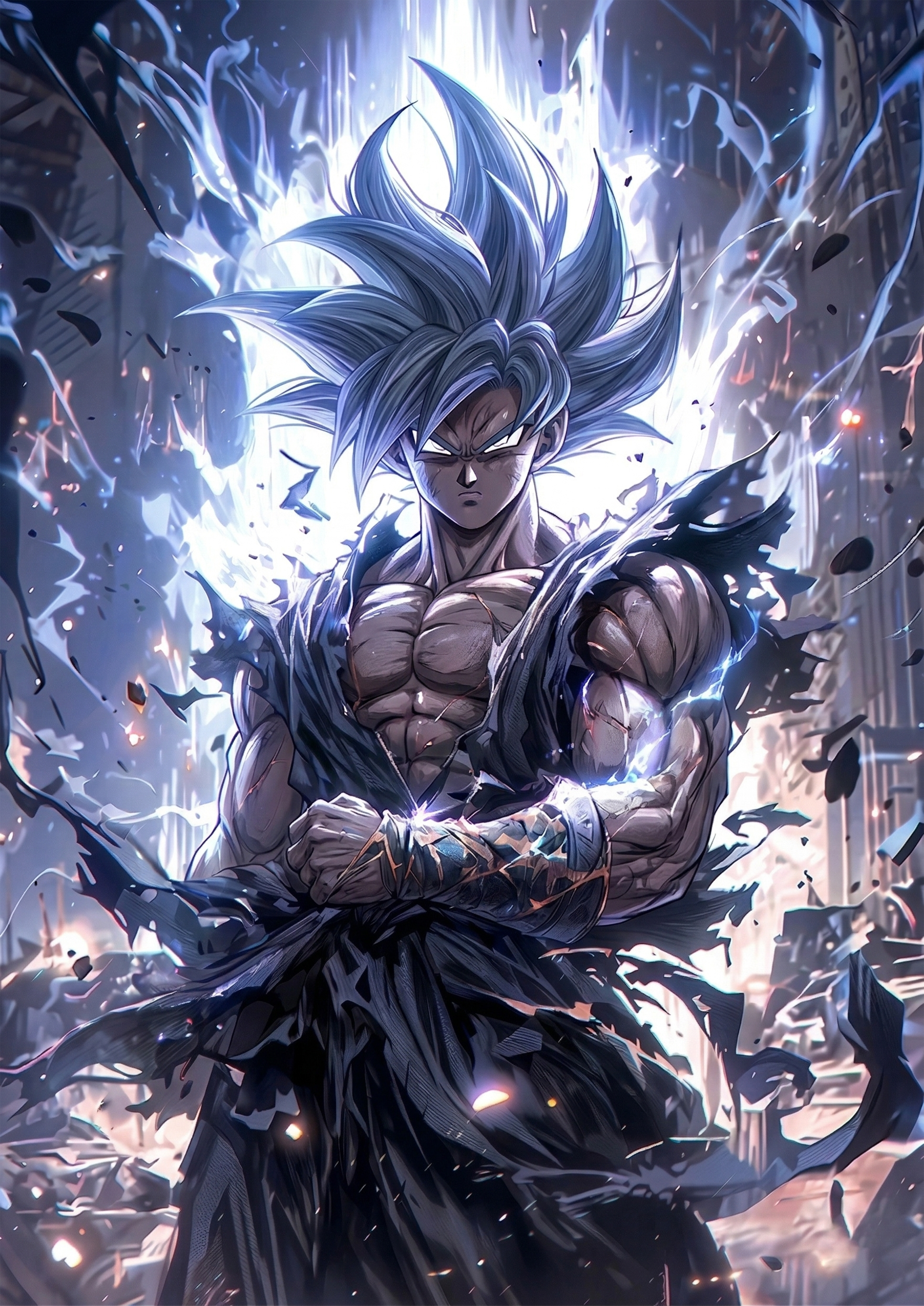 Goku Ultra Instinct metal wall art