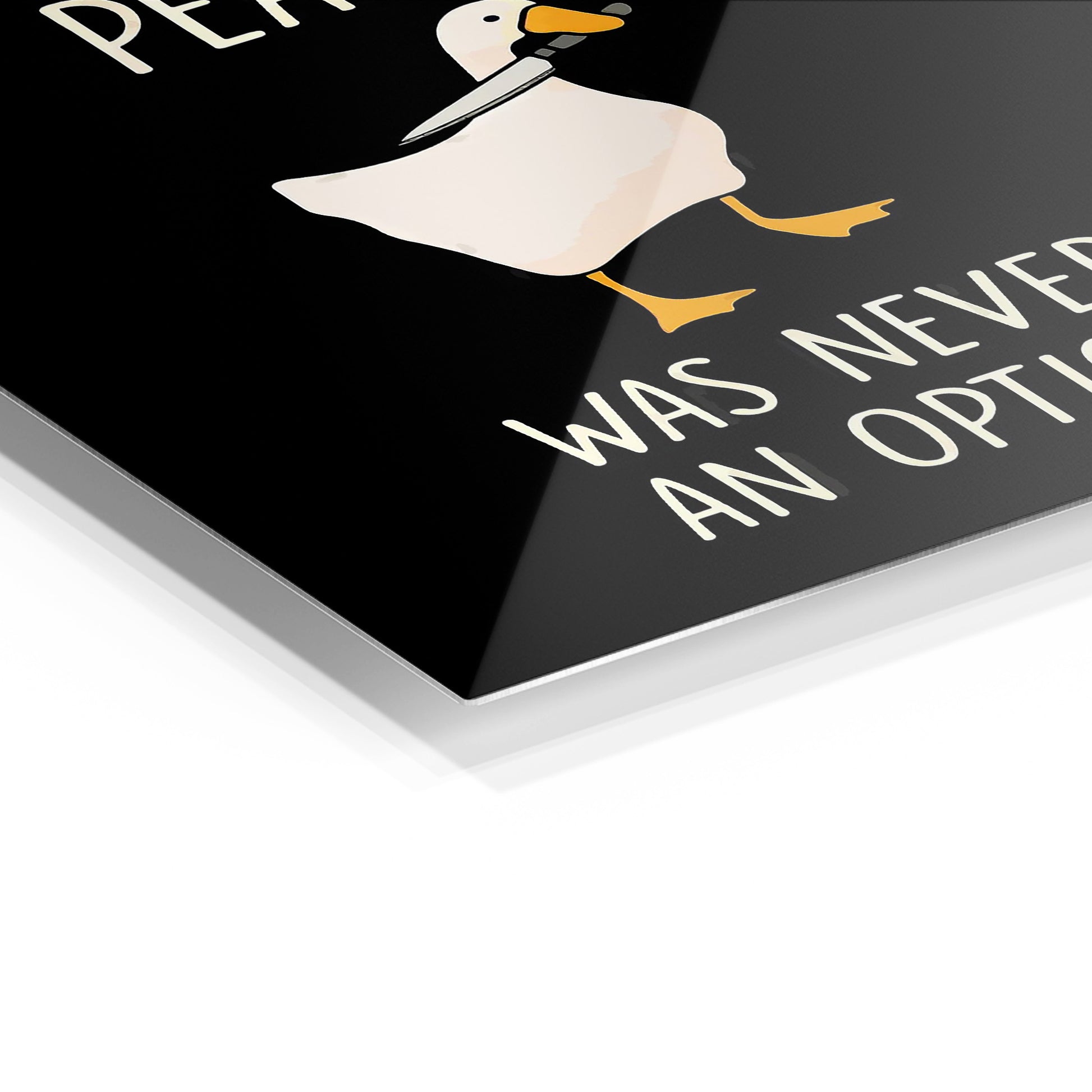 Untitled Goose metal wall art in a modern interior