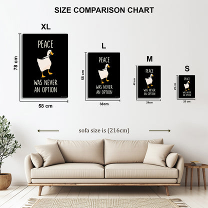 Untitled Goose metal wall art in styled room setting