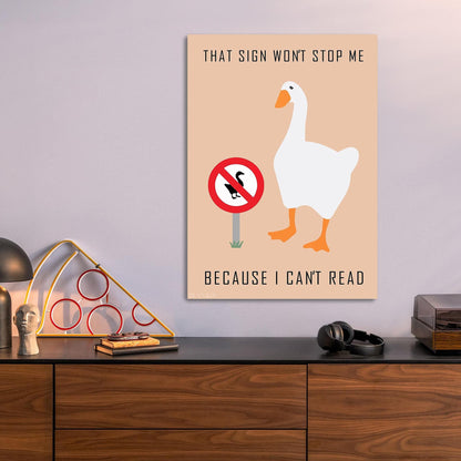 Goose Game metal poster