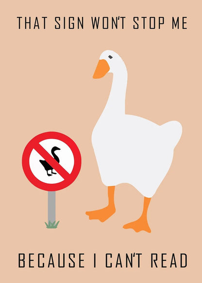 Goose Game funny gaming metal poster artwork