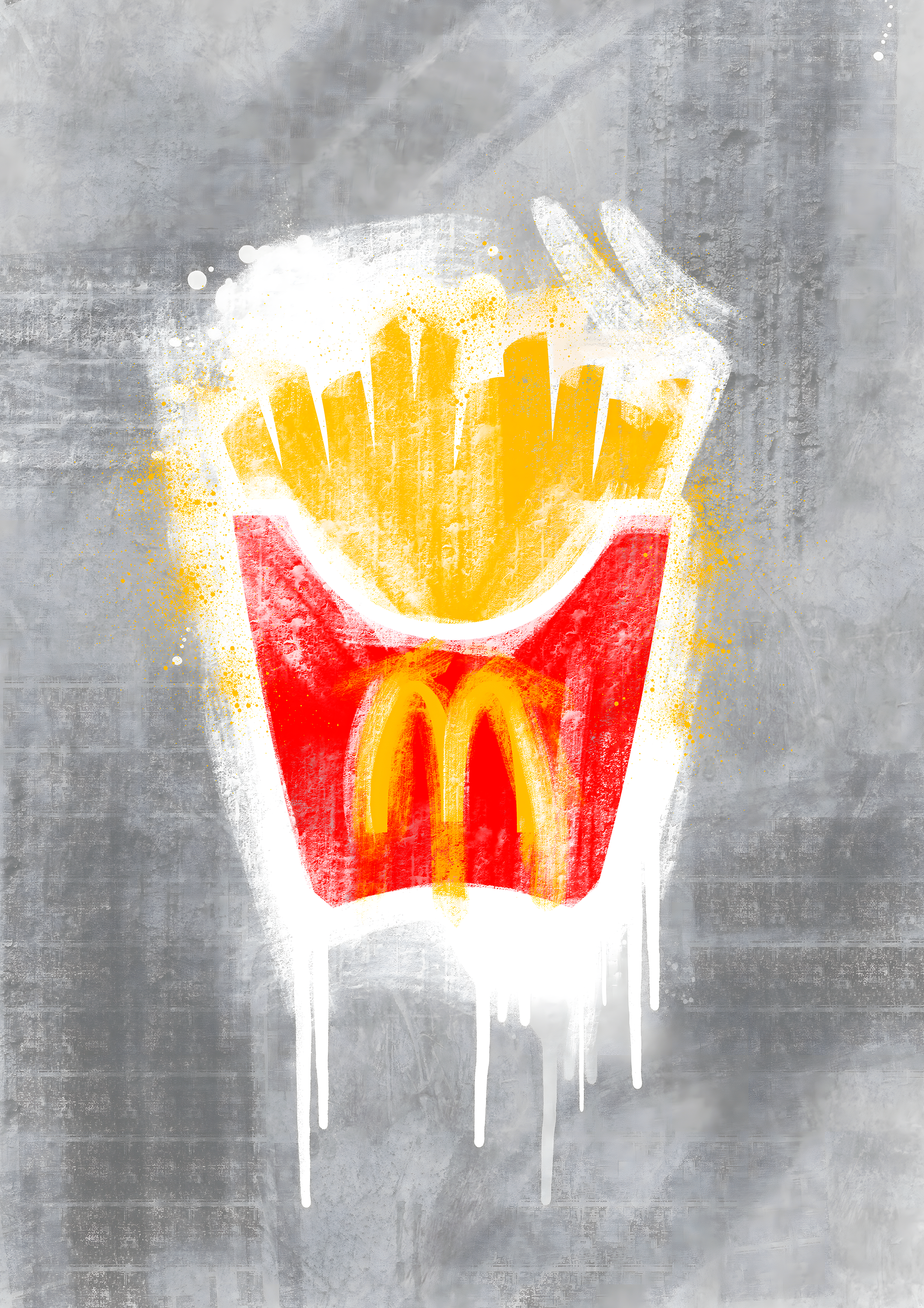 Graffiti Fries metal poster artwork