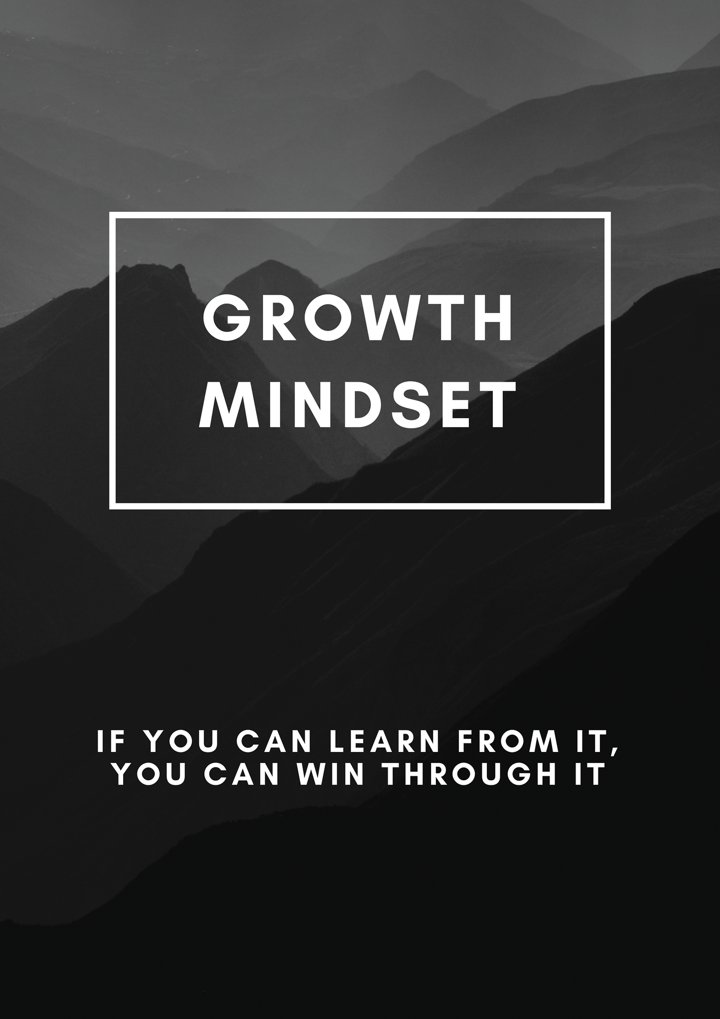 Growth Mindset metal poster artwork