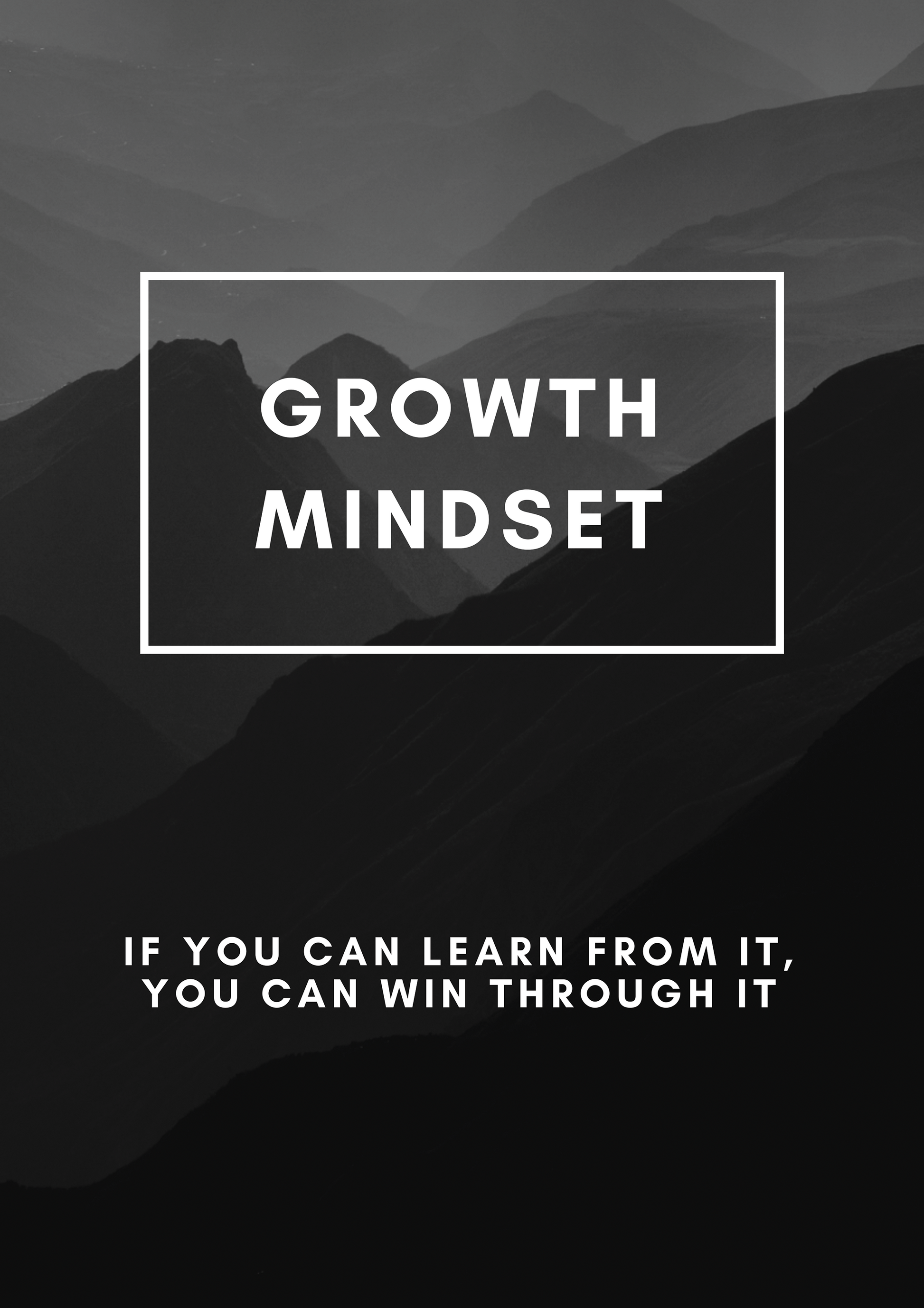 Growth Mindset metal poster artwork
