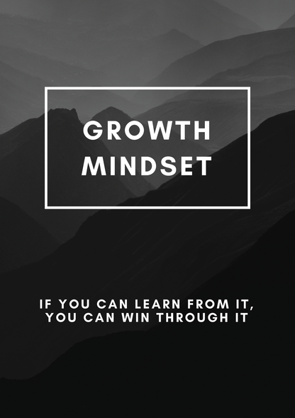 Growth Mindset metal poster artwork