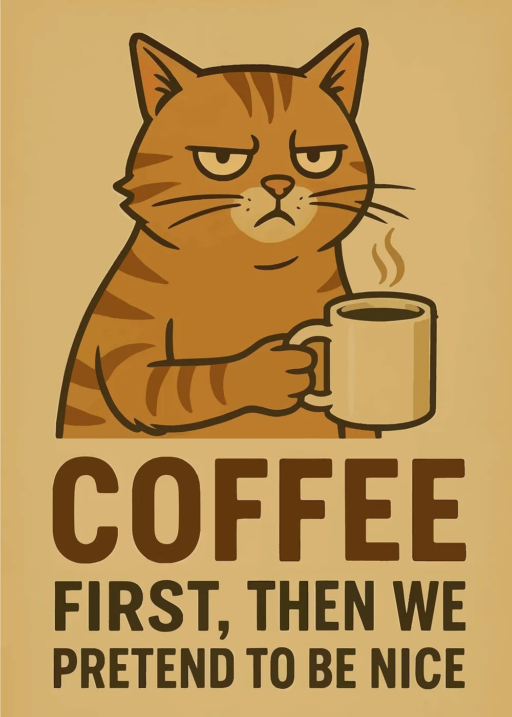 Coffee First metal poster artwork