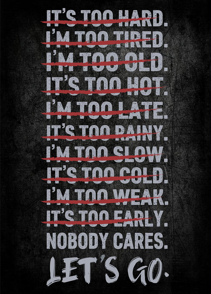 Nobody Cares Let's Go metal poster artwork