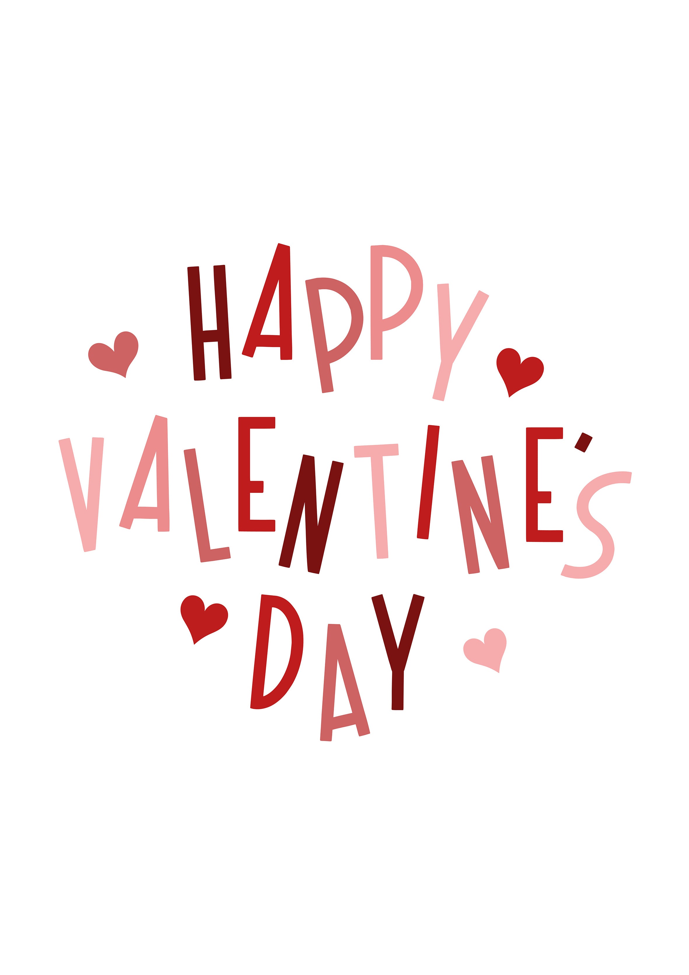 Happy Valentine's Day metal poster artwork
