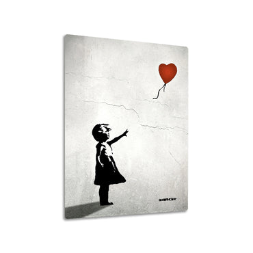 Hope metal poster on living room wall