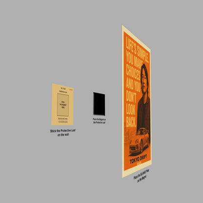 Han Tokyo Drift poster close-up detail