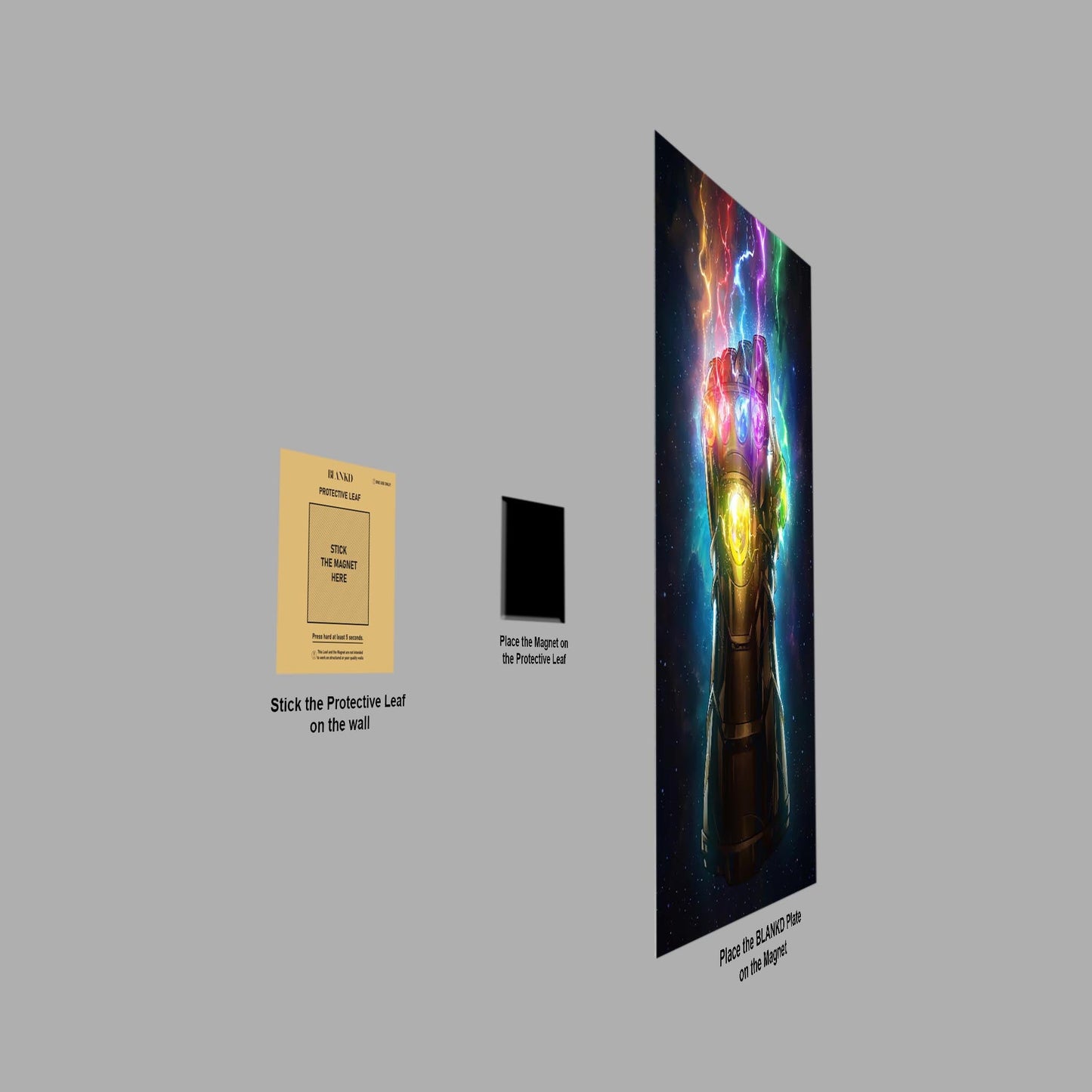 Infinity Gauntlet metal poster