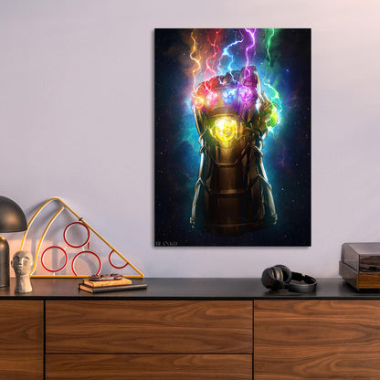 Infinity Gauntlet metal poster