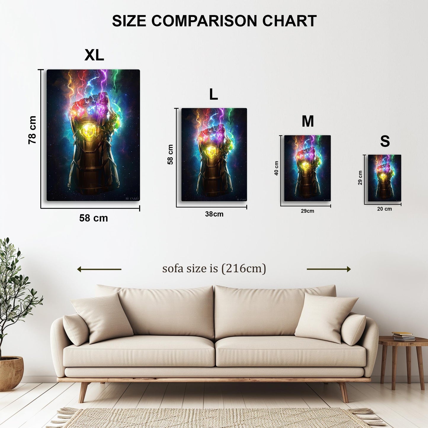 Infinity Gauntlet metal poster