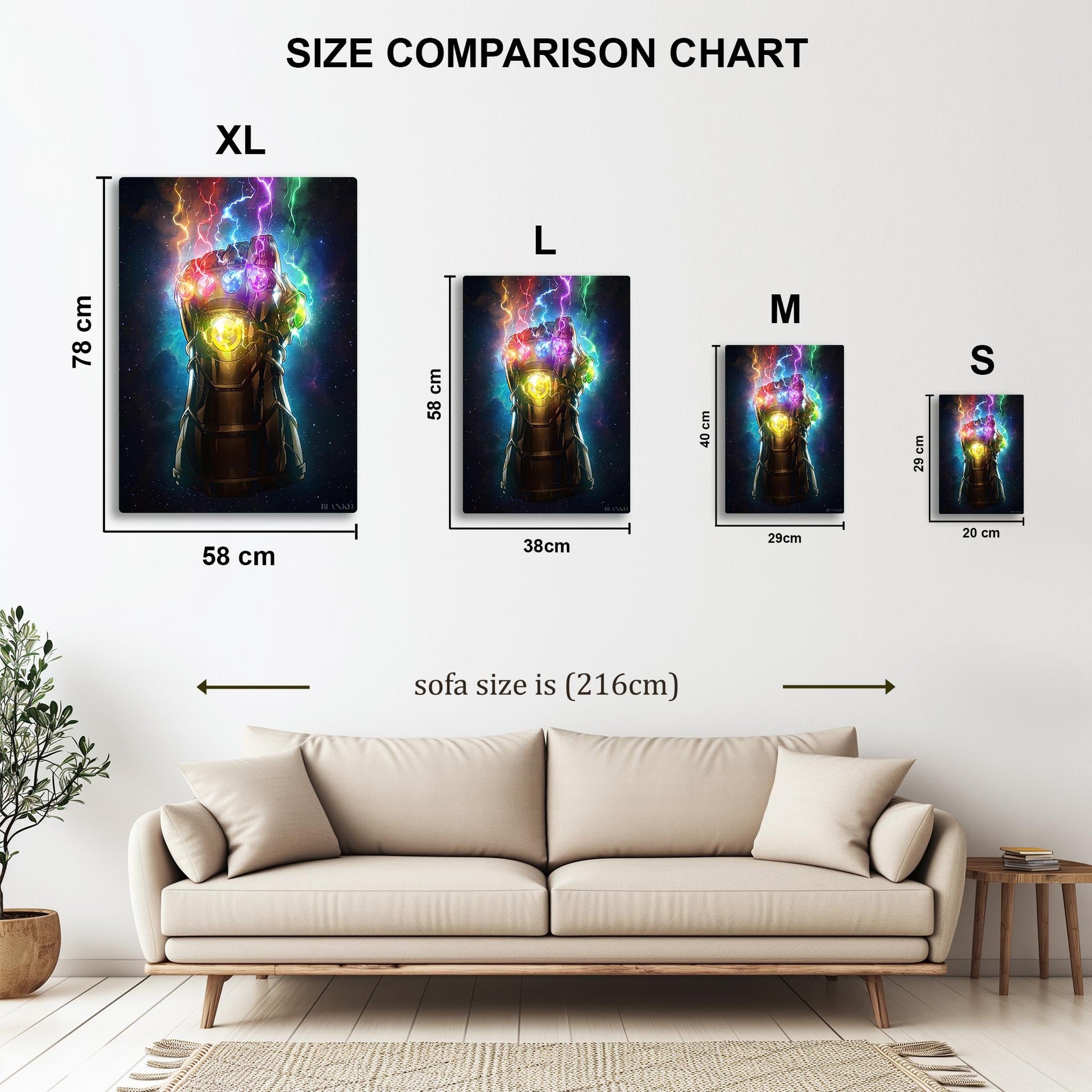 Infinity Gauntlet metal poster