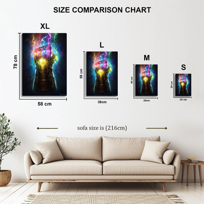 Infinity Gauntlet metal poster