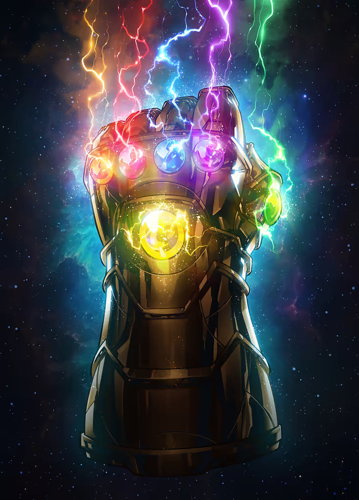 Infinity Gauntlet Glow metal poster artwork