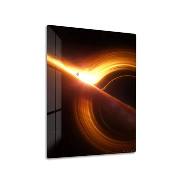 Interstellar Black Hole II metal poster on living room wall