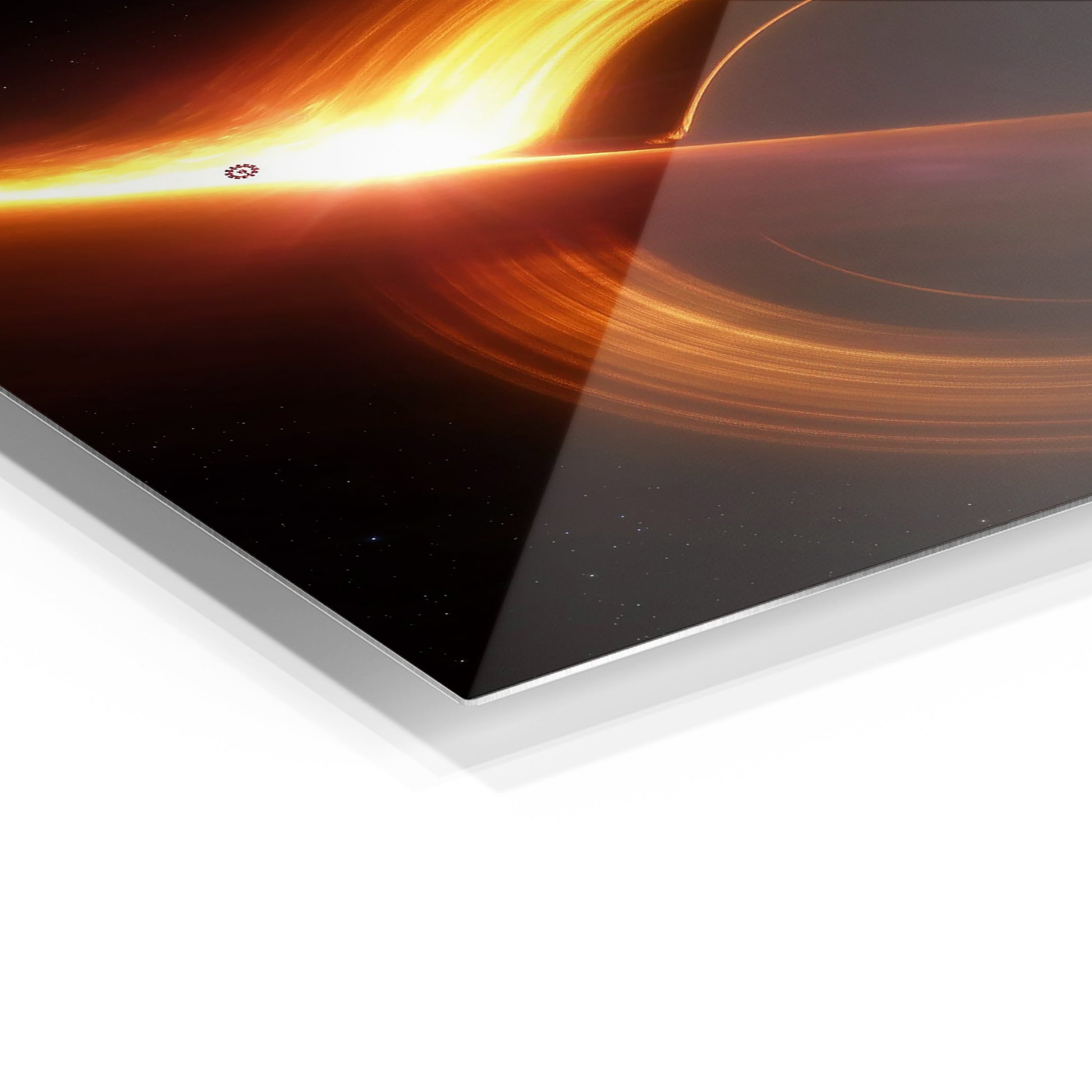 Interstellar Black Hole II metal wall art in a modern interior