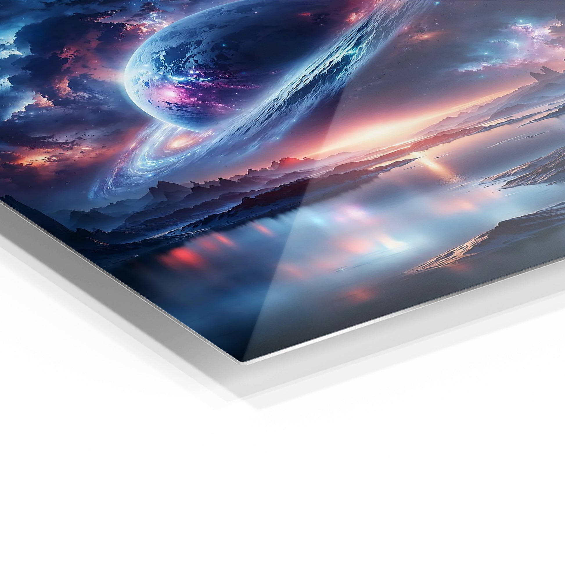 Interstellar Dreamscape metal wall art in a modern interior