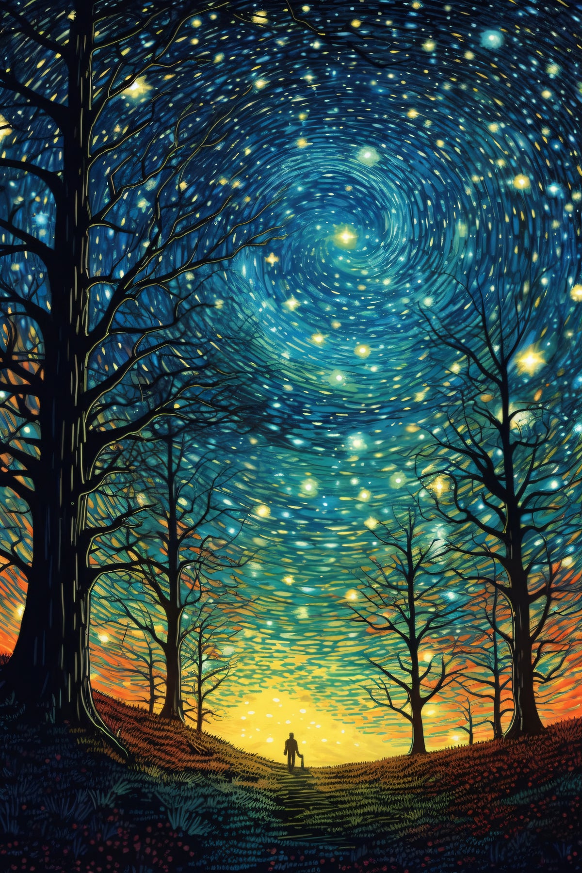 Into the Stars metal poster artwork