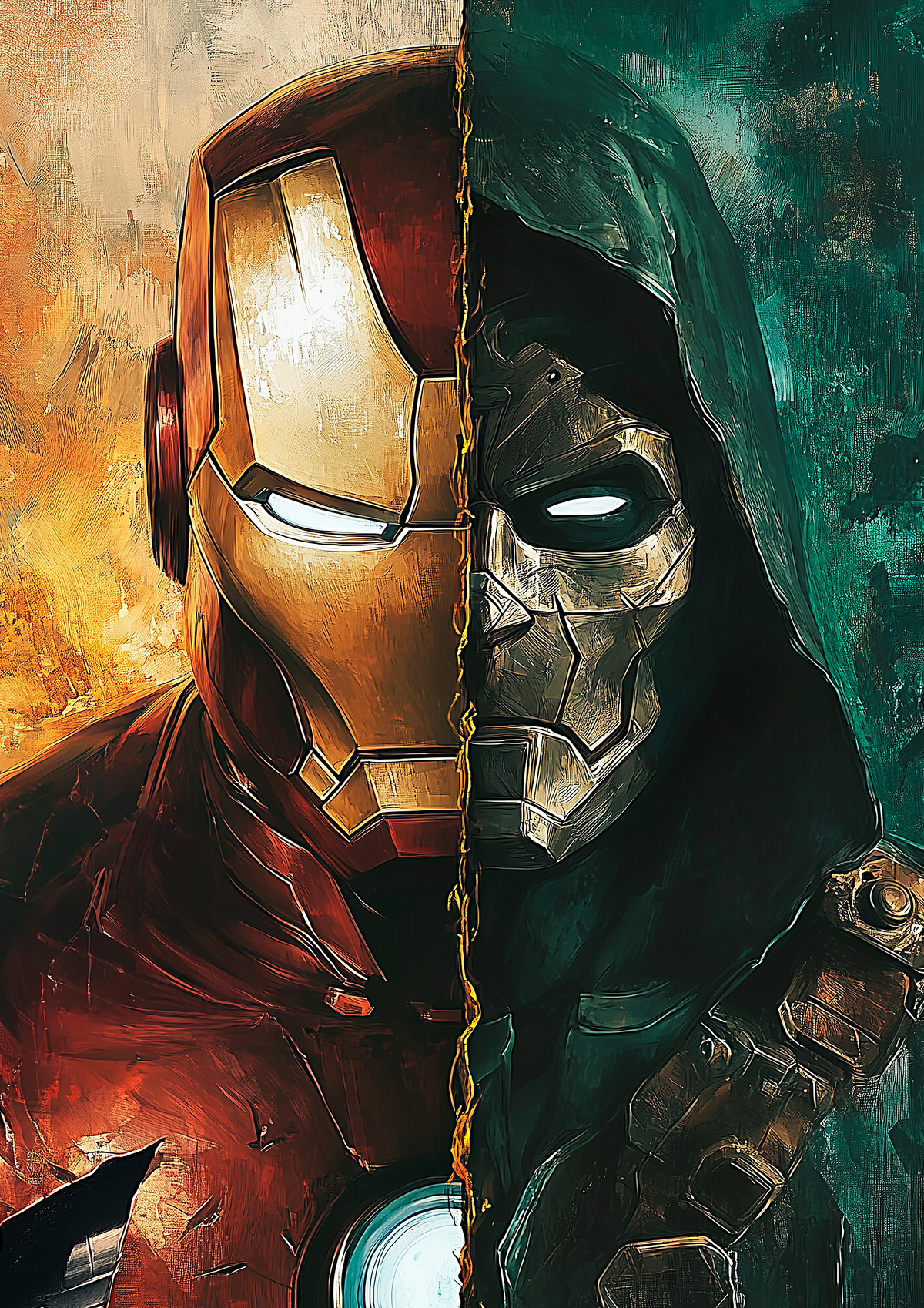 Iron Man & Doctor Doom metal poster artwork