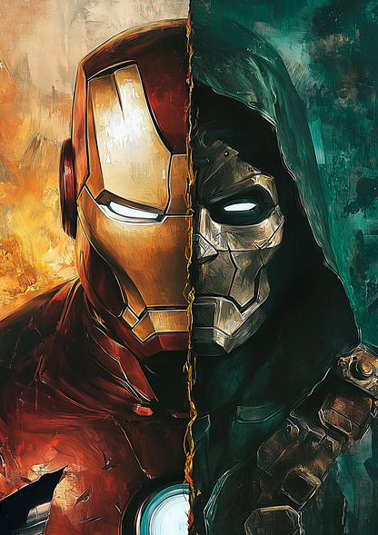 Iron Man & Doctor Doom metal poster artwork