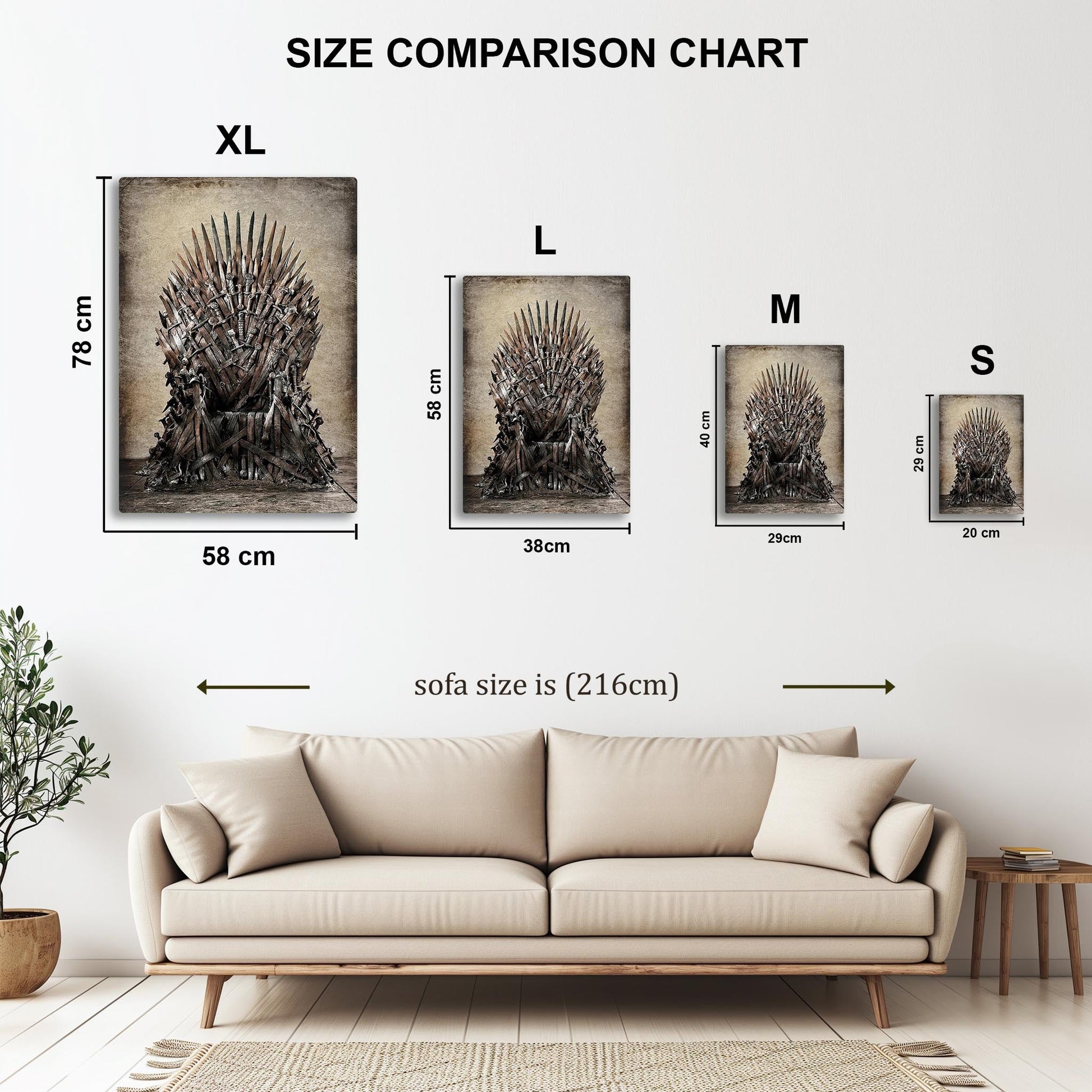 Game of Thrones Iron Throne metal poster