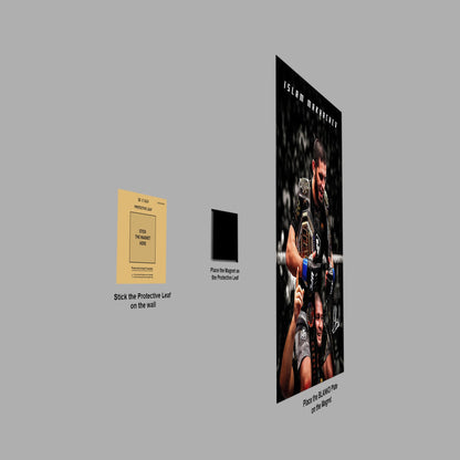 Islam Makhachev and Khabib Nurmagomedov MMA metal wall art
