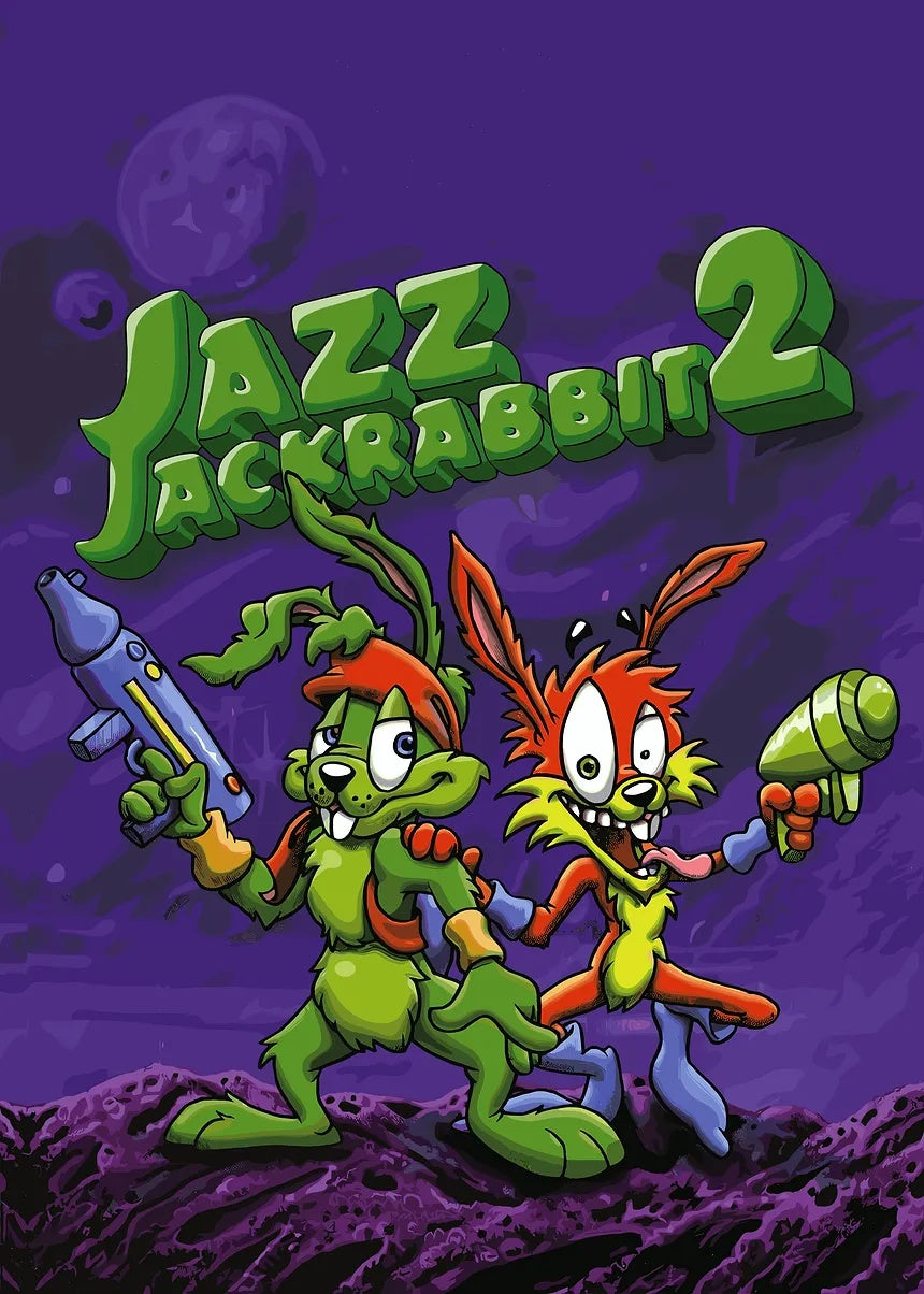 Jazz Jackrabbit 2 Game Cover Art metal poster artwork