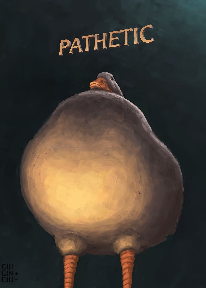 Judgmental Duck metal poster artwork