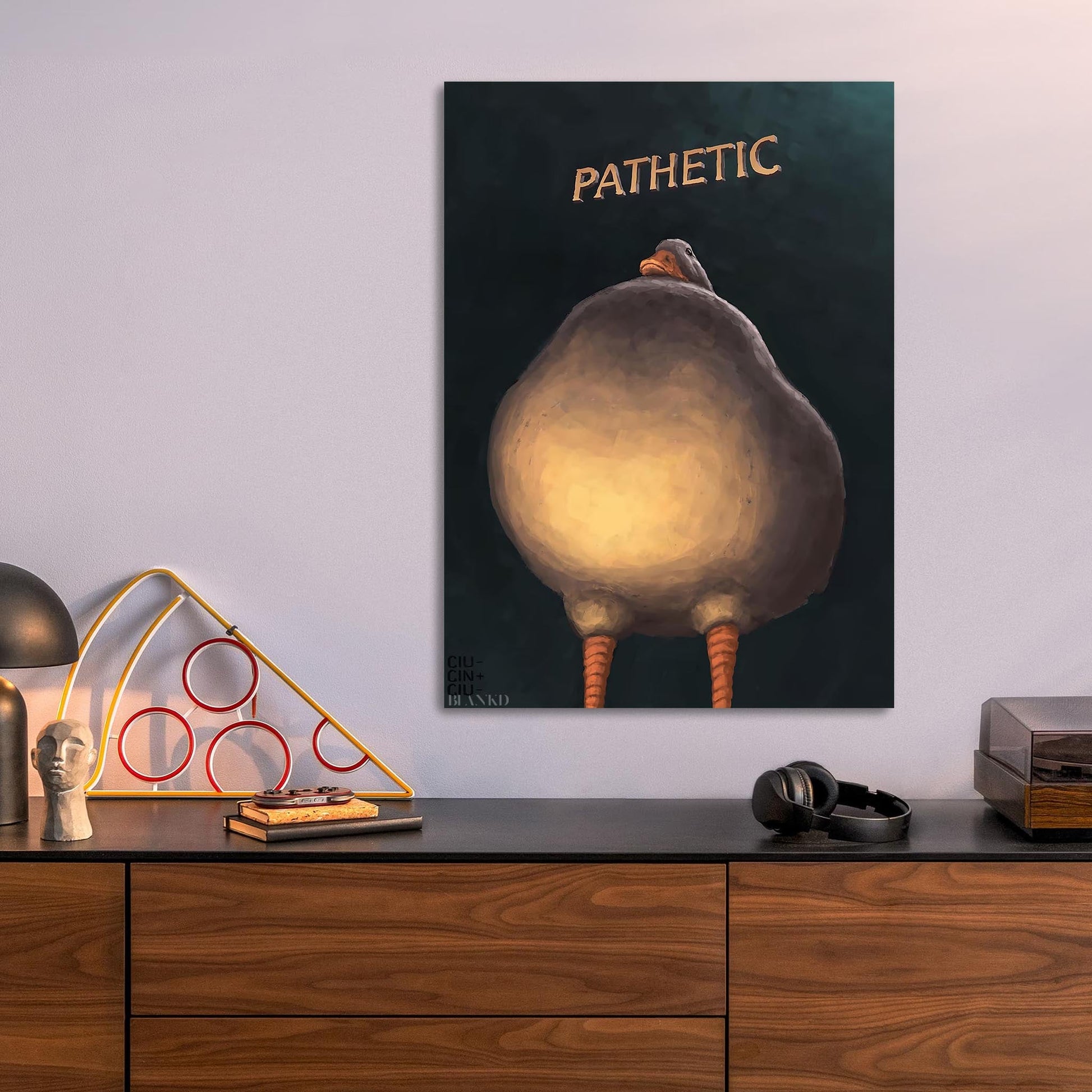 Judgmental Duck metal poster