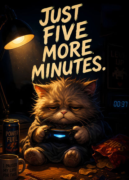 Just Five More Minutes metal wall art